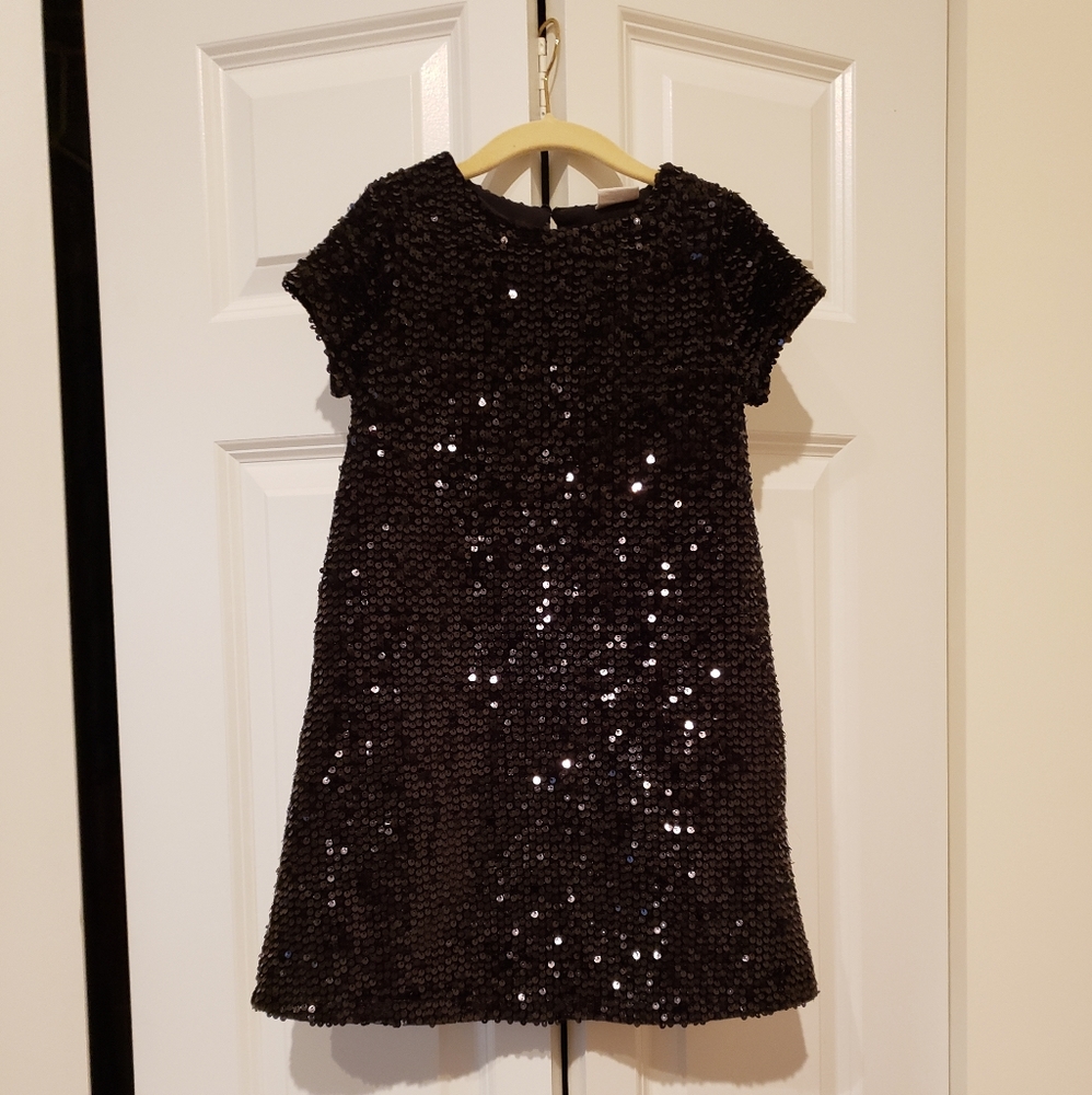 Zara Kids Formal Black Sequin Dress Sz 6